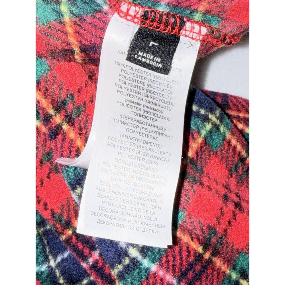 Lauren by Ralph Lauren Women's Red 2-PC Plaid Flannel Pajama Set Size L Crest - Picture 13 of 14